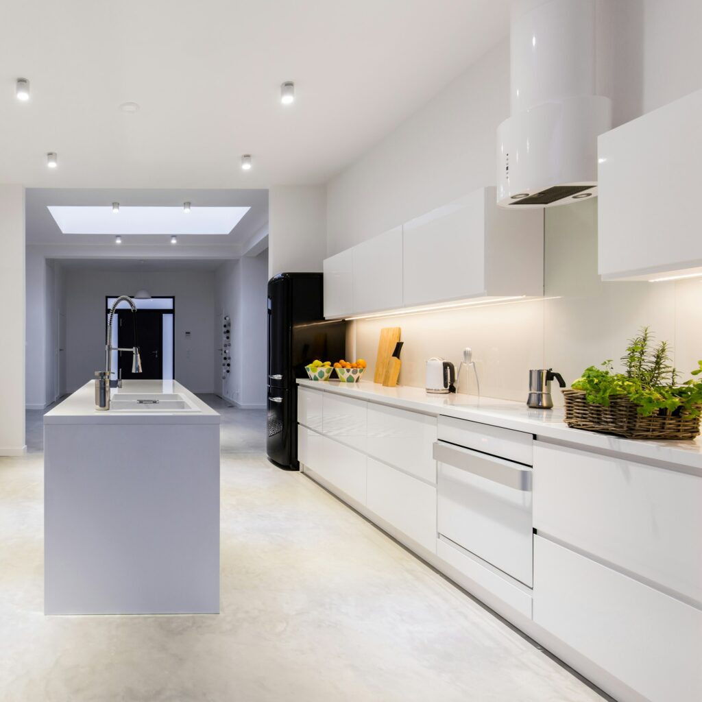 Bright kitchen with kitchen island